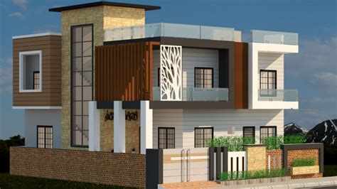 Corner House Elevation Best Exterior Design Architectural Plan Hire