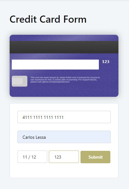 credit card form traditional web demo overview outsystems