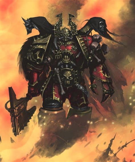 World Eater Chaos Space Marine Warhammer 40k Artwork Warhammer Art