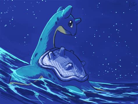 Lai Pixiv Lapras Creatures Company Game Freak Nintendo Pokemon Aqua Skin Blue