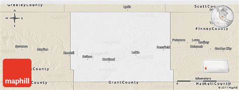 Classic Style Panoramic Map Of Kearny County