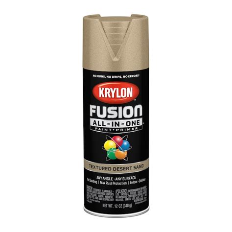 Krylon Matte Desert Sand Textured Spray Paint And Primer In One Net Wt 12 Oz In The Spray