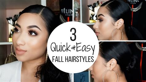 3 Quick And Easy Fall Hairstyles Youtube