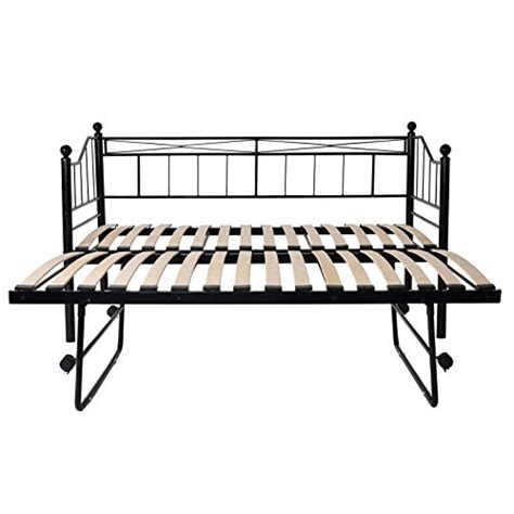 Letto singolo con doppia rete senza materassi di colore bleueit in buono stato. Miadomodo Letto singolo per soggiorno divano letto metallo con estraibile rete a doghe a ...