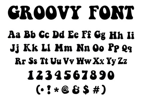 Groovy Font Svg Retro Font Svg 70s Style Svg Groovy Text Svg