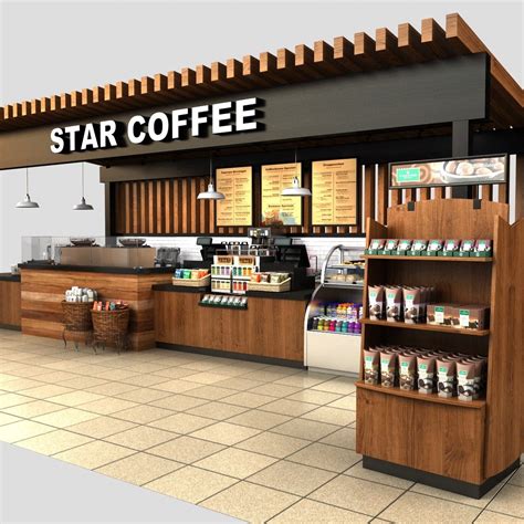 3d Model Coffee Kiosk Kiosk Design Coffee Shop Decor Coffee Bar Design