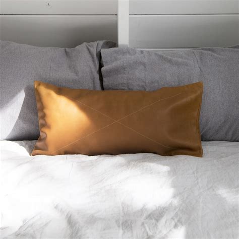 Great selection of leather pillow. Leather Lumbar Pillow - Rose & Fitzgerald - Touch of Modern