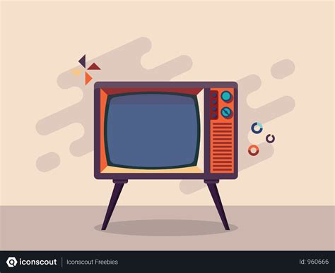 Best Free Retro Television Illustration Download In Png And Vector Format
