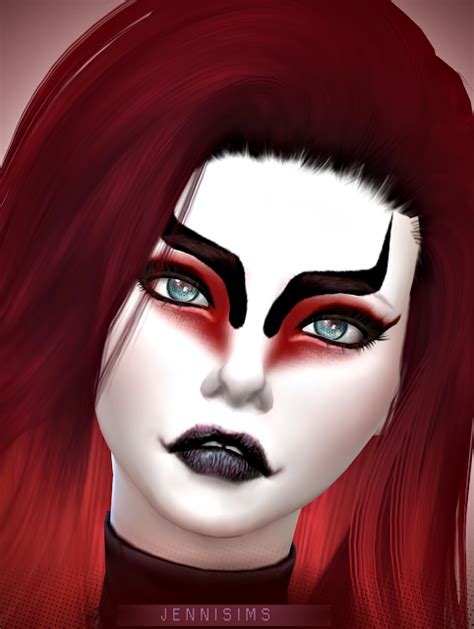 Sims 4 Ccs The Best Makeup Horror Eyeshadow 13 Swatches By Jennisims