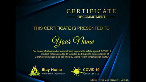 Gibt es das zertifikat nur digital? Get Corona Certificate Of Commitment COVID-19 (FREE) - YouTube