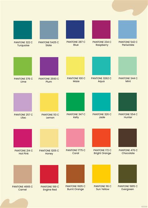 Chart Design Free Design Pantone Color Chart Chocolate Orange