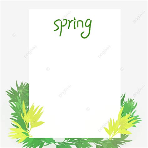 Spring Summer Fresh Green Leaves Border Download Spring Summer Fresh