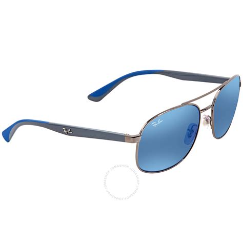Ray Ban Blue Mirror Aviator Sunglasses Rb3593 00455 58 8053672919851