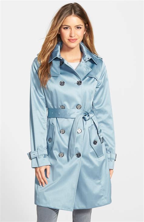 London Fog Heritage Satin Double Breasted Trench Coat Nordstrom