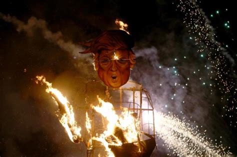 Donald Trump Burned At Edenbridge And Lewes Bonfire Night Celebrations