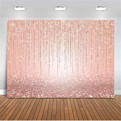 Buy Moca Rose Gold Glitter Backdrop 7x5ft Sweet 16th Girls Birthday