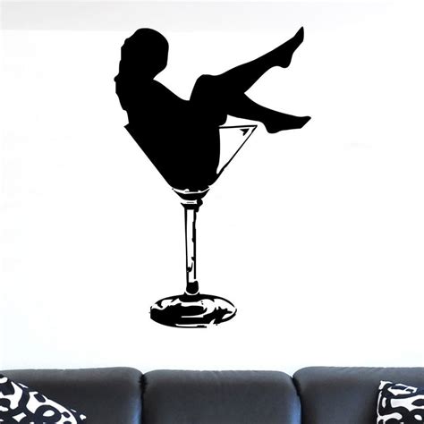 Pinup Burlesque Sexy Lady In Glass Retro Vintage Wall Sticker Decal