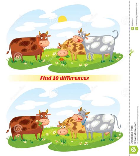 Find 10 Differences Stock Vector Illustration Of Clipart