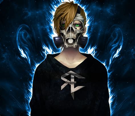 Blonde Gas Masks Anime Skull Fire Reinelex Hd