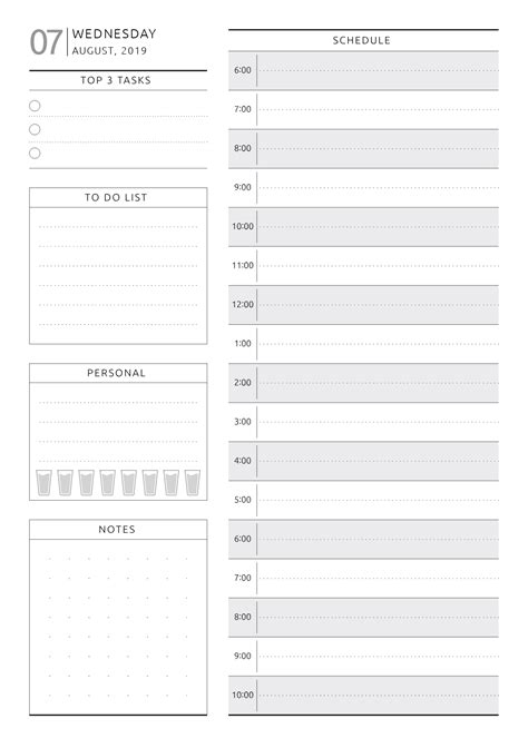 Daily Planner Printable Pages