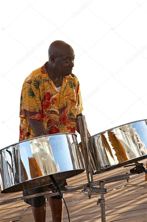 Caribbean Musician Steel Drums Stock Photo Lisafx