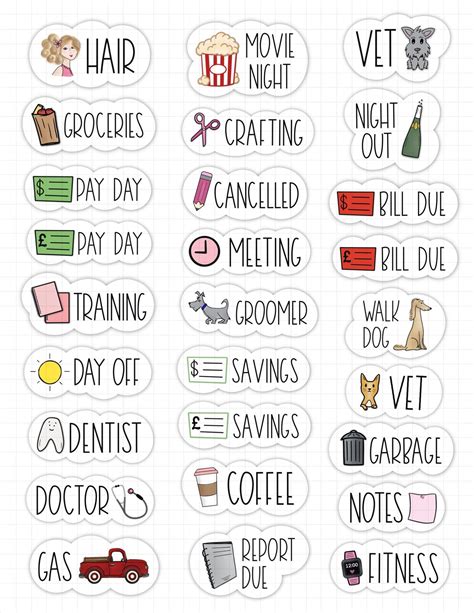 LIFESTYLE Digital Stickers For GoodNotes Daily Pre Cropped Etsy Nederland Planner Free