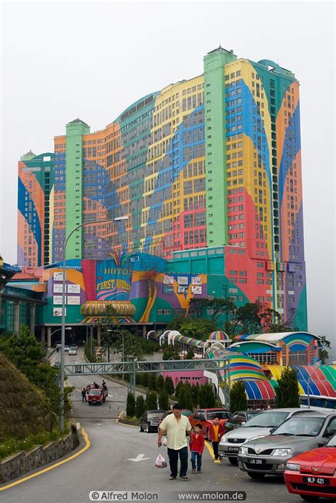 A lush, grand tropical rainforest greets guests at the main entrance of the welcome to genting highlands, time to relax and rejuvenate. Photo of First world hotel. Genting highlands, Malaysia