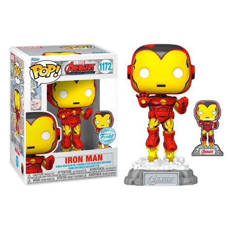 Funko Pop Marvel Avengers Iron Man With Pin Special Edition Figure