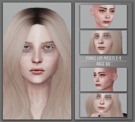 Female Lips Presets 2 9 At Magic Bot The Sims 4 Catalog