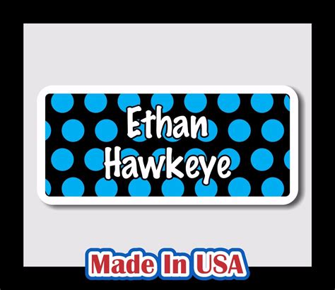 42 Custom Personalized Waterproof Name Labels Stickers Tag Kids Baby