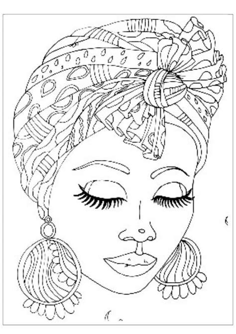 Adult Coloring Page African Girl Coloring Pages