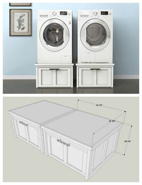 Washing machine and dryer pedestal / stand: DIY Washer and Dryer Pedestals with Storage Drawers Find ...