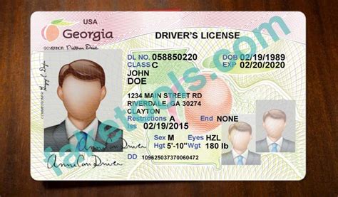 Georgia Driver License Psd Template V1 Psd Templates