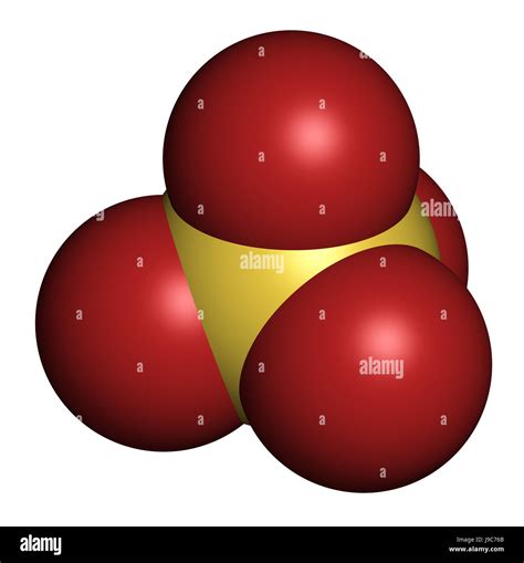 Aniones Sulfato Estructura Química 3d Rendering Los átomos Son