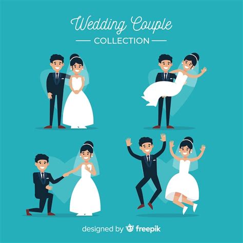 Free Vector Wedding Couple Collection