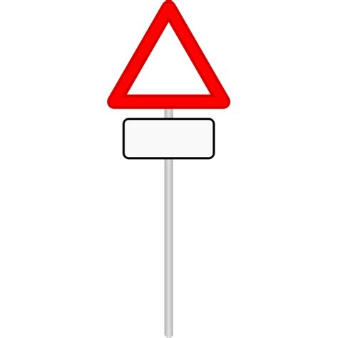 Vector Clip Art Of Blank Warning Triangular Street Sign Free Svg