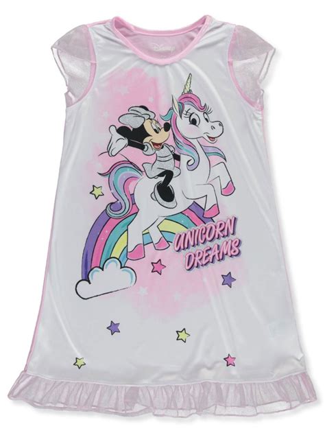 Disney Minnie Mouse Girls Unicorn Dreams Nightgown Little Girls