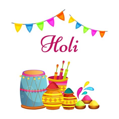 Happy Holi Festival Vector Art Png Flat Detailed Happy Holi Festival