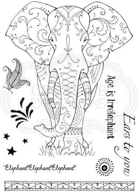 Stempel Creative Expressions Pink Ink A5 Clear Stamp Elephant