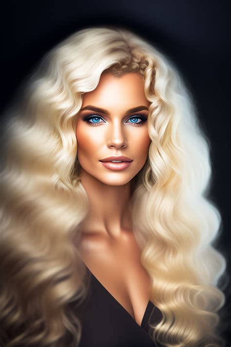 Lexica Beautiful White Woman With Blonde Hair With Big Curls