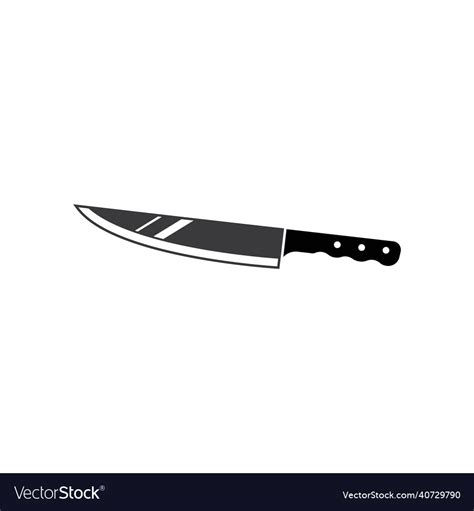 Kitchen Knife Or Blade Icon Design Template Vector Image