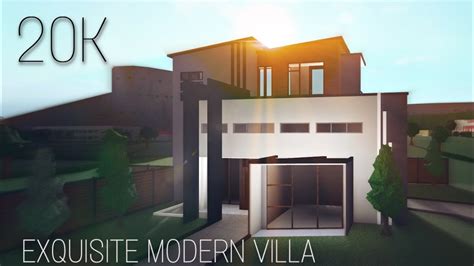 Exterior Of The Exquisite Modern Villa 20k Bloxburg Youtube