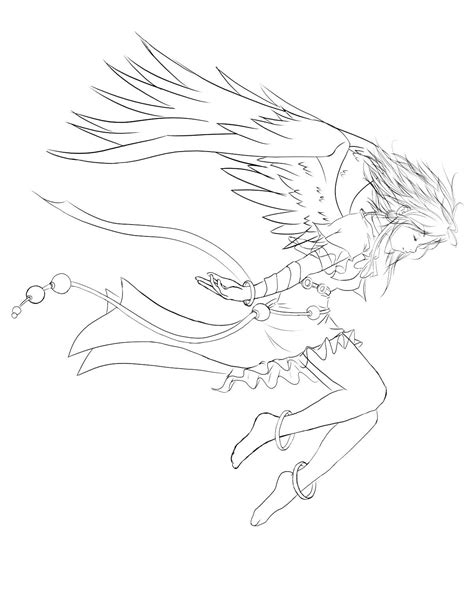 Angel Lineart By Chrono75 On Deviantart