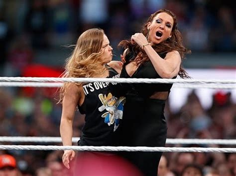 Ronda Rousey Vs Stephanie McMahon At WrestleMania 32 YouTube