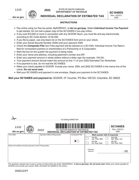 Form Sc1040es 2022 Fill Out Sign Online And Download Printable Pdf