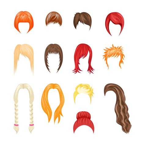 Different Hair Styles Women Stock Vectors Istock
