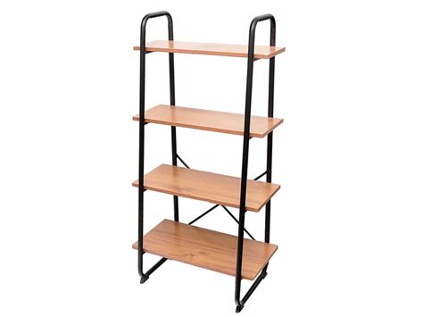 Ih Casa Decor 4 Tier Wooden Ascending Shelf With Metal Frame The Home