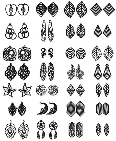 Laser Cut Earrings Jewelry Templates Free Cdr Vectors Art For Free