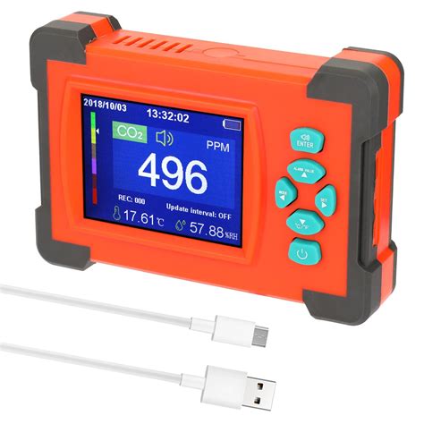 Portable Carbon Dioxide Detector Useful Co2 Meter Air Quality Monitor