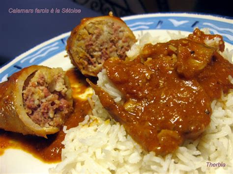 Calamars farcis à la Sétoise